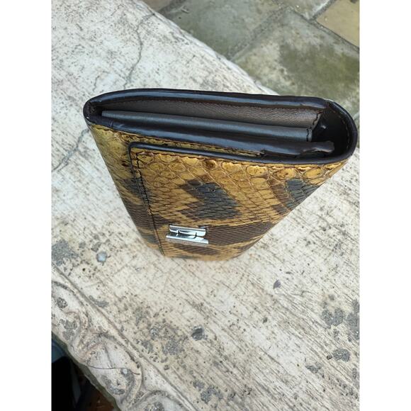 FENDI SNAKE SKIN TWIST LOCK WALLET EUC - Picture 4 of 13